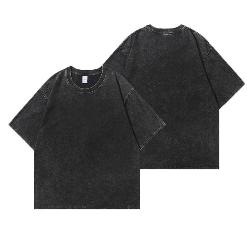 Washed Vintage Street Hip Hop Retro Punk T Shirt
