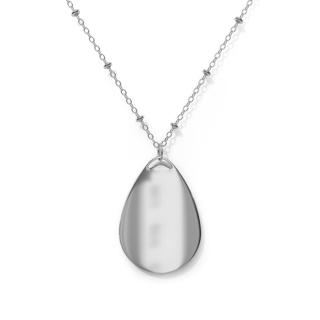 Floral Oval Necklace, Handcrafted Jewelry